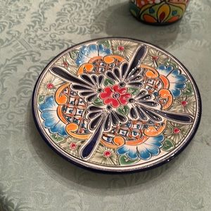 8 inch Telavera Mexico Pottery Ornate Decorated Plate
